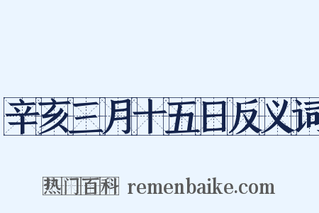 辛亥三月十五日反义词是什么意思的图片